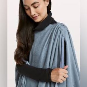 Lululemon Hearts Compass, Cashmere Blend, Pancho, Wrap in the Color Blue Denim